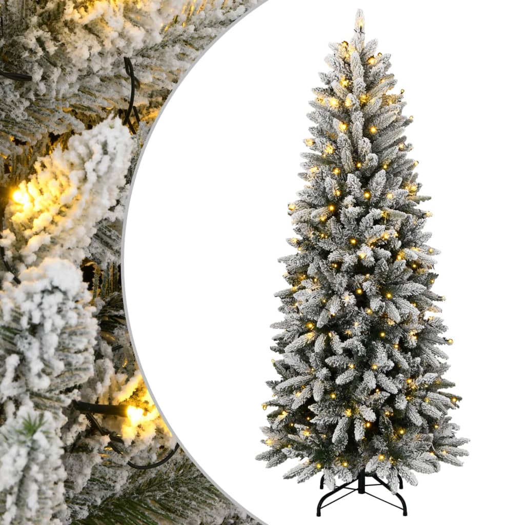 Umjetno božićno drvce 300 LED dioda i nasut snijeg 240 cm