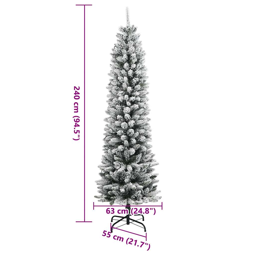 Umjetno božićno drvce 300 LED dioda i nasut snijeg 240 cm