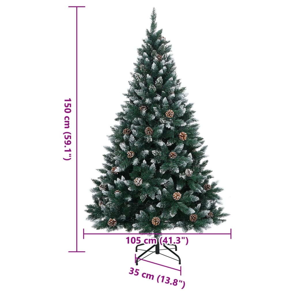 Umjetno božićno drvce sa 150 LED žarulja 150 cm