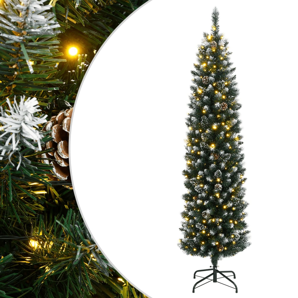 Umjetno tanko božićno drvce sa 150 LED žarulja 120 cm