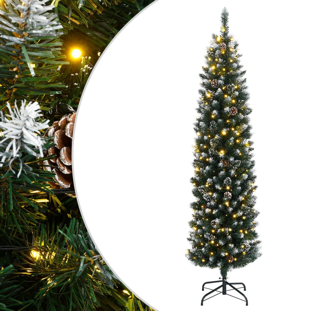 Umjetno tanko božićno drvce s 300 LED žarulja 180 cm