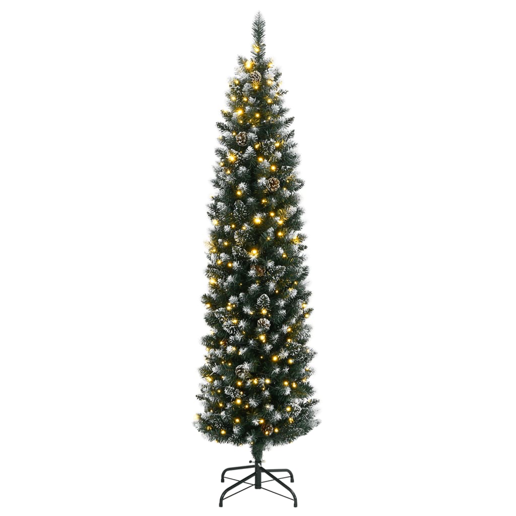 Umjetno tanko božićno drvce s 300 LED žarulja 240 cm