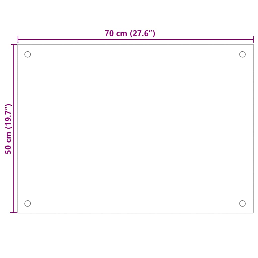 Kuhinjske zaštite od prskanja 2 kom prozirne 70x50 cm staklene