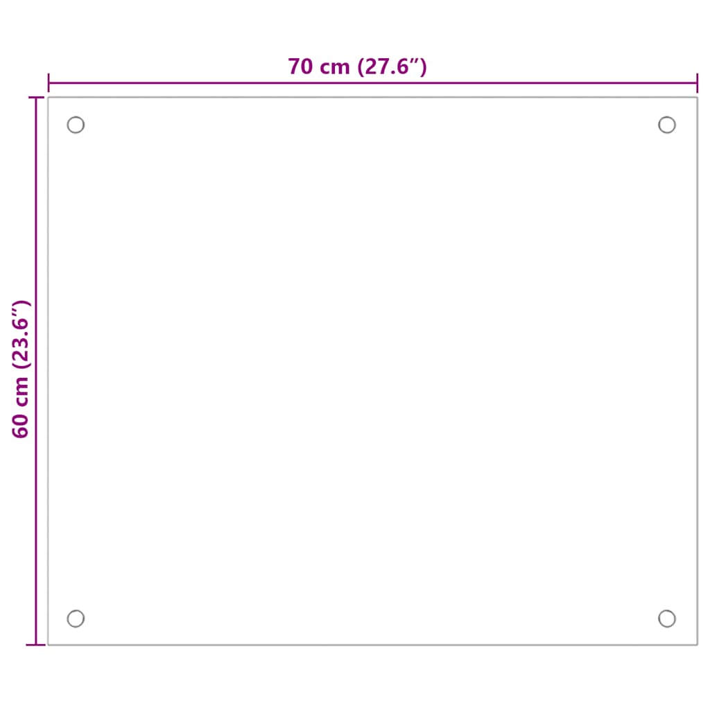 Kuhinjske zaštite od prskanja 2 kom prozirne 70x60 cm staklene