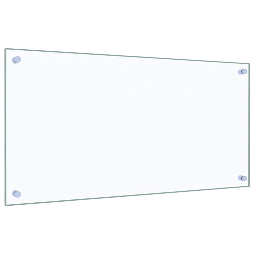 Kuhinjske zaštite od prskanja 2 kom prozirne 80x40 cm staklene