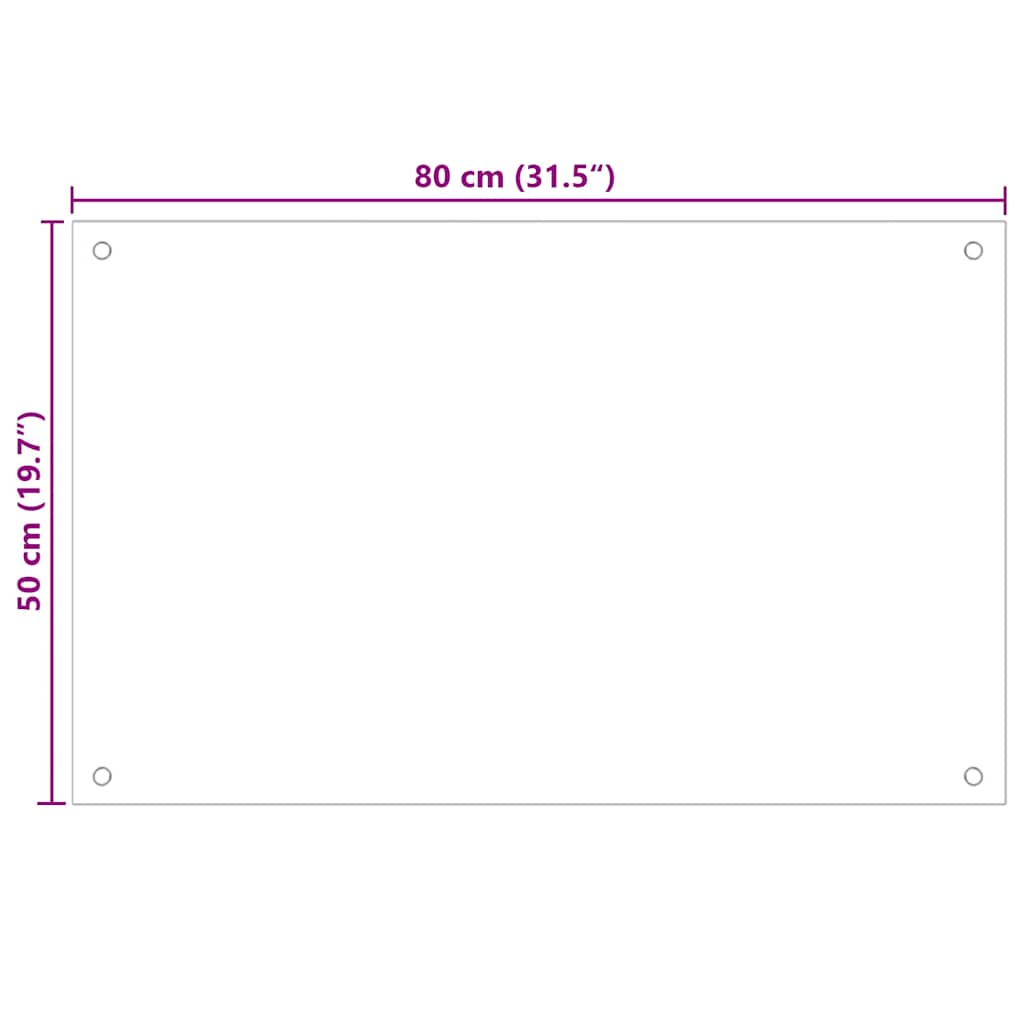 Kuhinjske zaštite od prskanja 2 kom crne 80 x 50 cm staklene