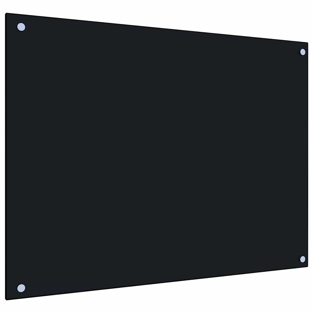 Kuhinjske zaštite od prskanja 2 kom crne 80 x 60 cm staklene