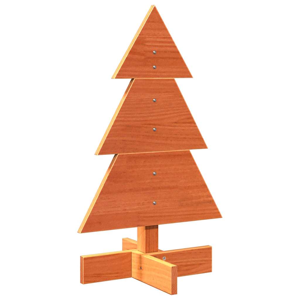 Drveno ukrasno božićno drvce voštano smeđi 60 cm od borovine
