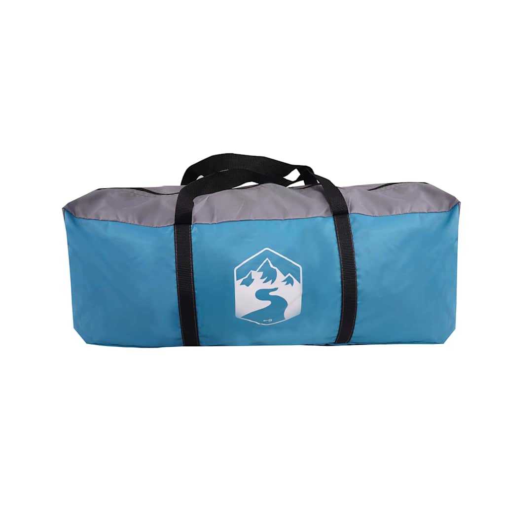 Obiteljski šator s krovom Plava i siva 435 x 255 x 216 cm