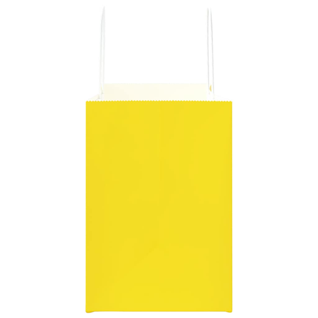 Papirnate vrećice 50 kom s ručkama žute 32x17x25 cm