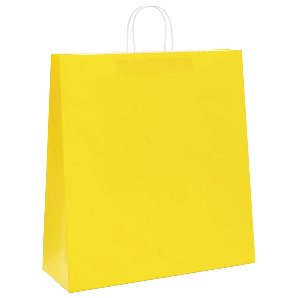 Papirnate vrećice 50 kom s ručkama žute 45x17x48 cm