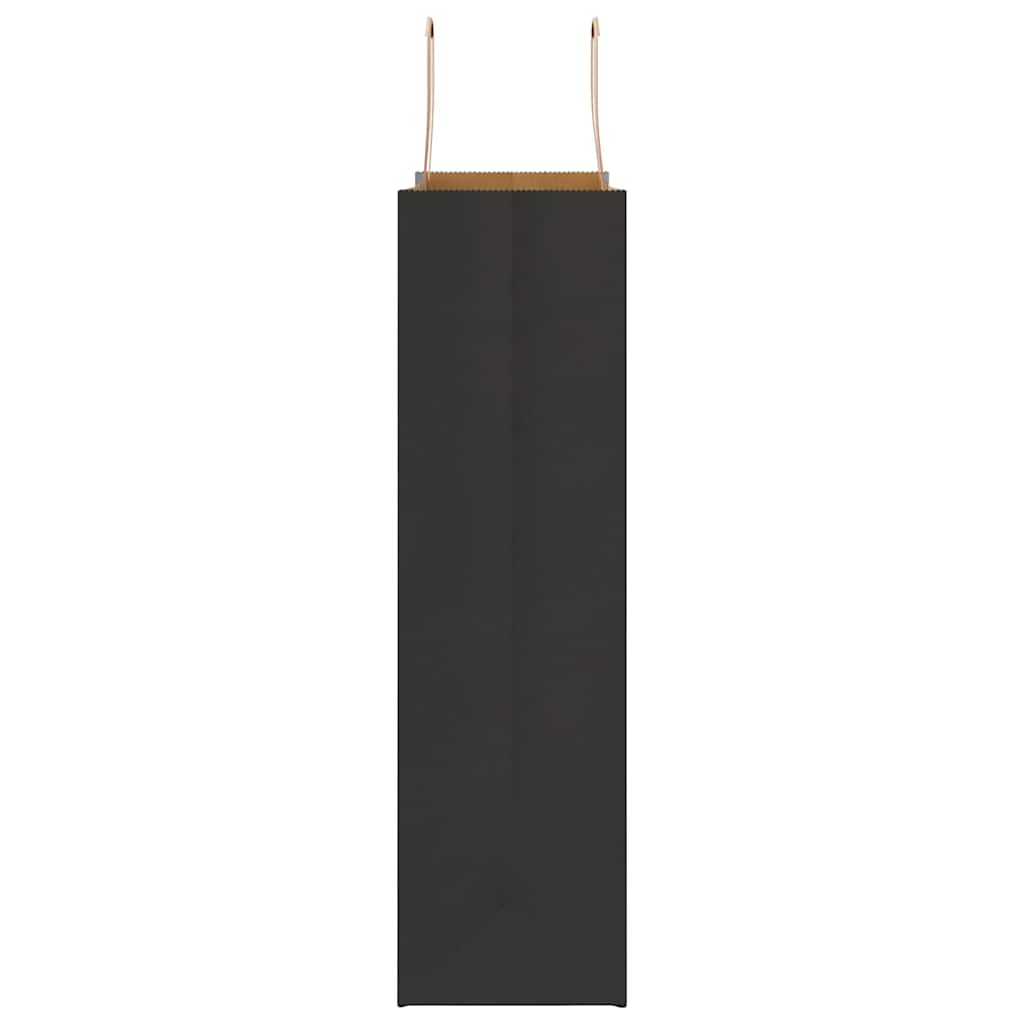 Papirnate vrećice 250 kom s ručkama crne 32x12x42 cm