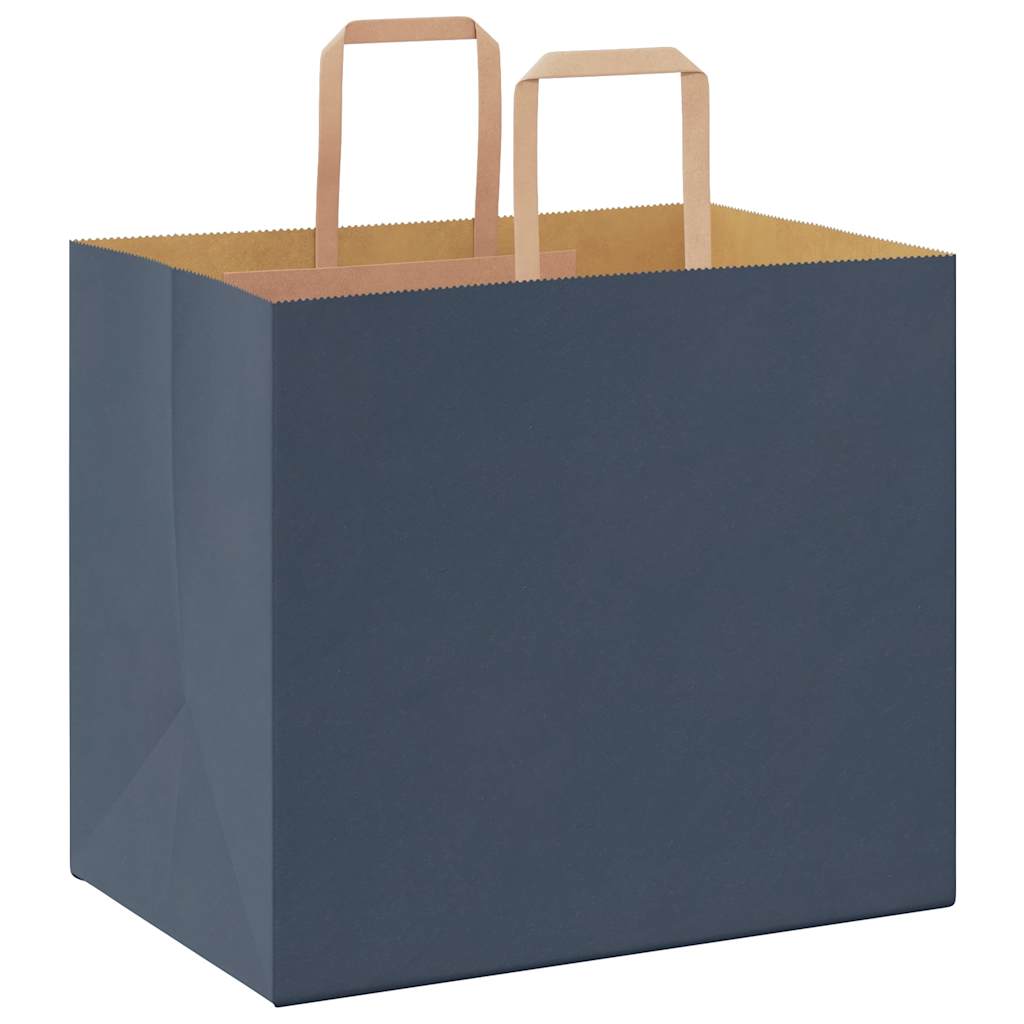 Papirnate vrećice 250 kom s ručkama plave 32x22x28 cm