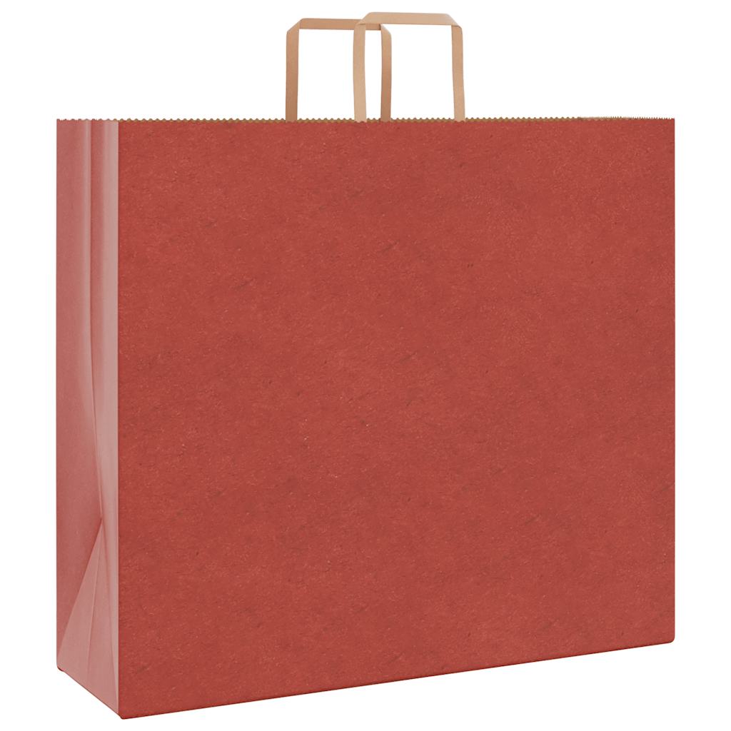 Papirnate vrećice 250 kom s ručkama crvene 54x15x49 cm