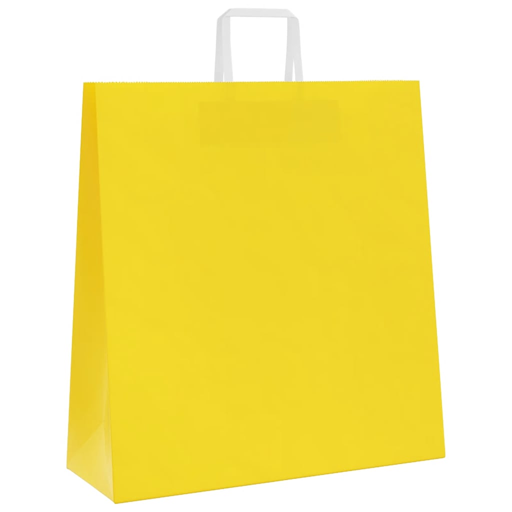 Papirnate vrećice 250 kom s ručkama žute 45x17x48 cm