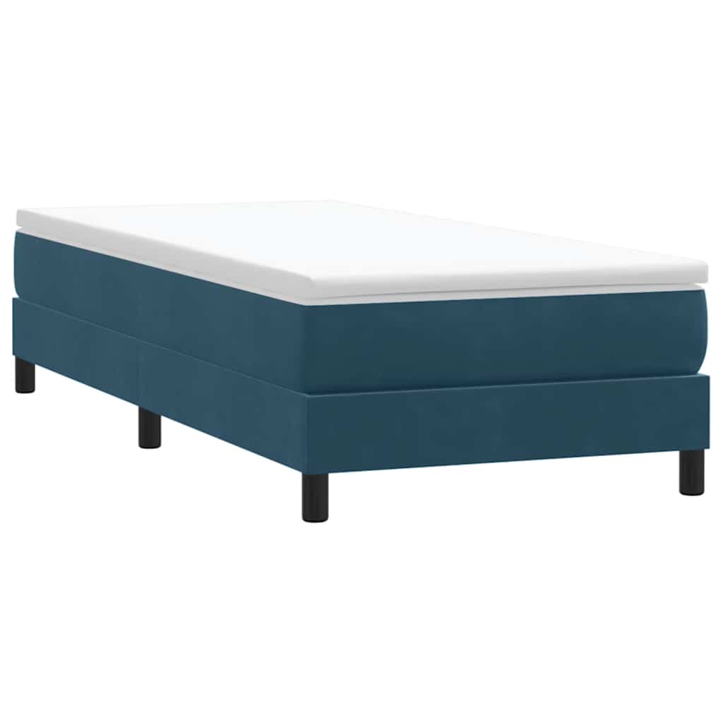 Box Spring krevet bez madraca tamnoplavi 80x210 cm samt
