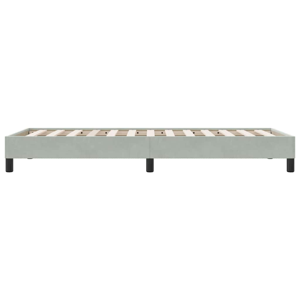 Box Spring krevet bez madraca svijetlo sivi 90x210 cm samt