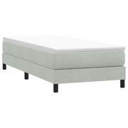 Box Spring krevet bez madraca svijetlo sivi 90x210 cm samt