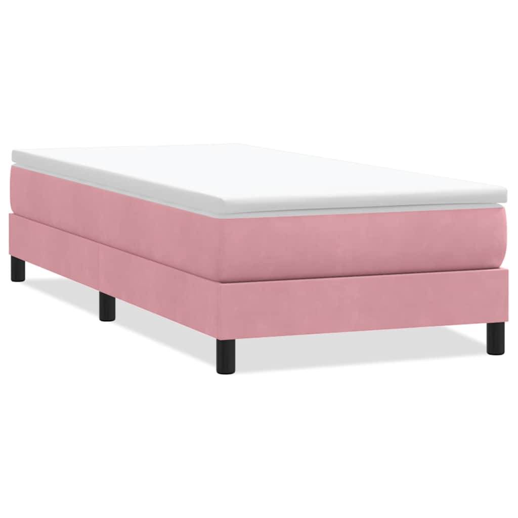 Box Spring krevet bez madraca ružičasti 90x210 cm samt