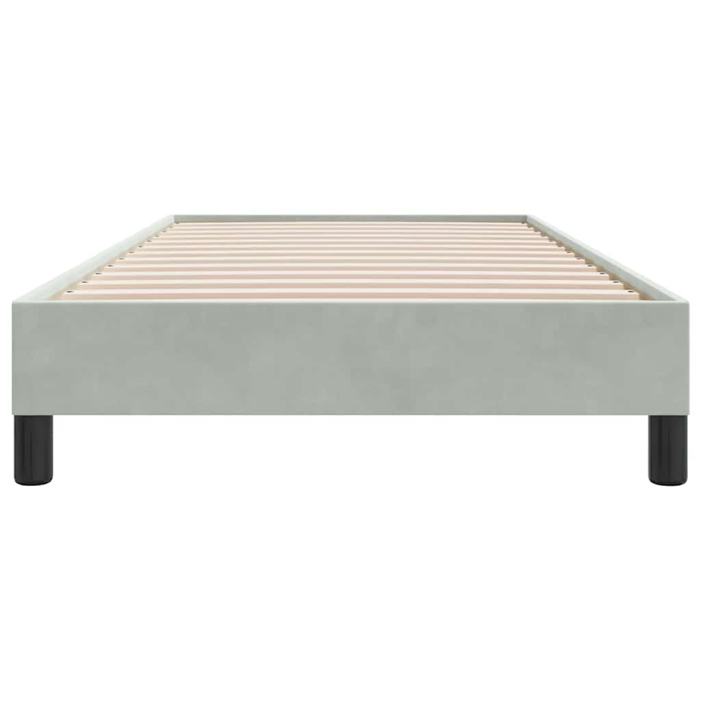 Box Spring krevet bez madraca svijetlo sivi 100x210 cm samt