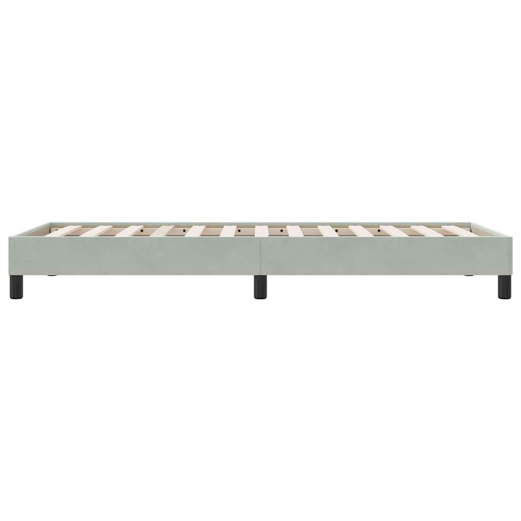Box Spring krevet bez madraca svijetlo sivi 100x210 cm samt