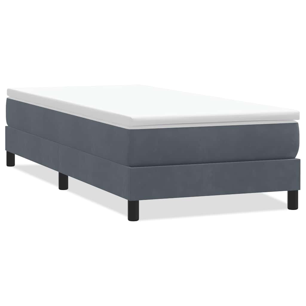Box Spring krevet bez madraca tamno sivi 100x210 cm samt