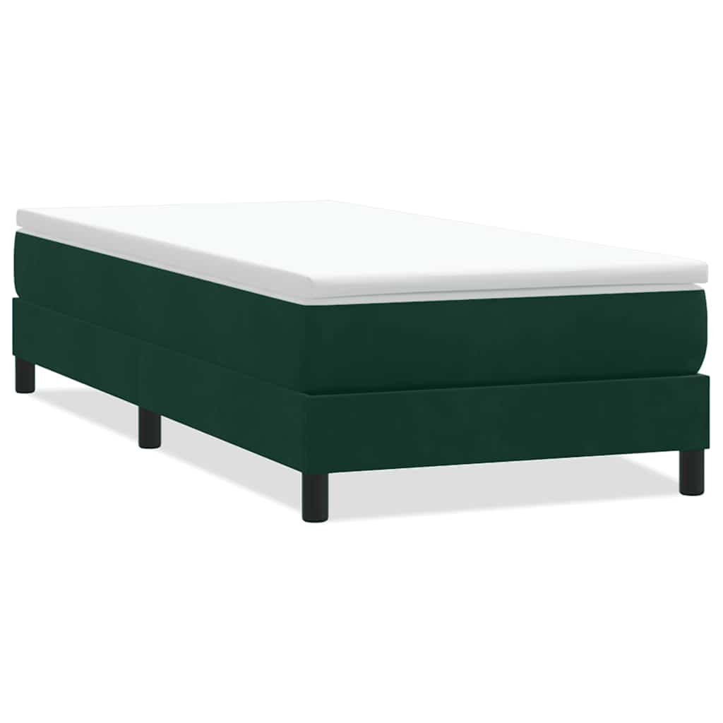 Box Spring krevet bez madraca tamnozeleni 100x210 cm samt