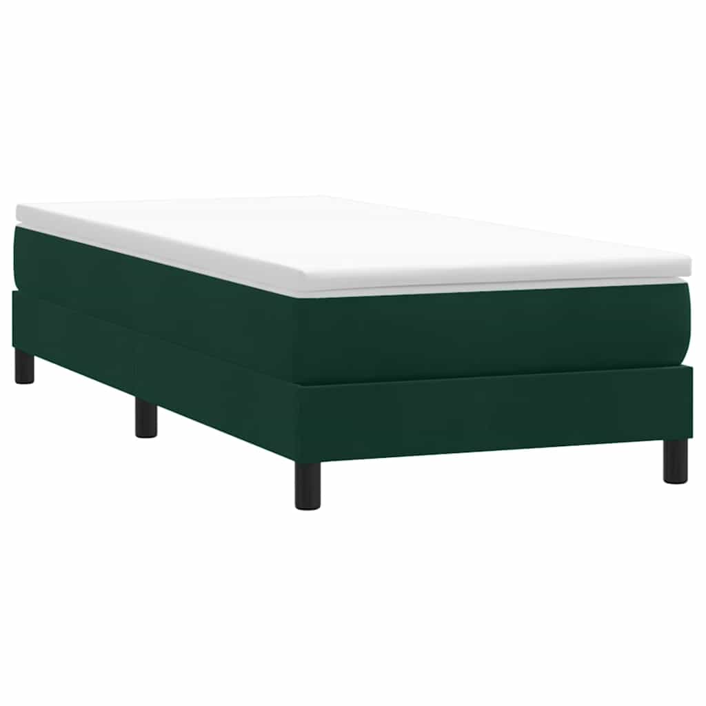 Box Spring krevet bez madraca tamnozeleni 100x210 cm samt