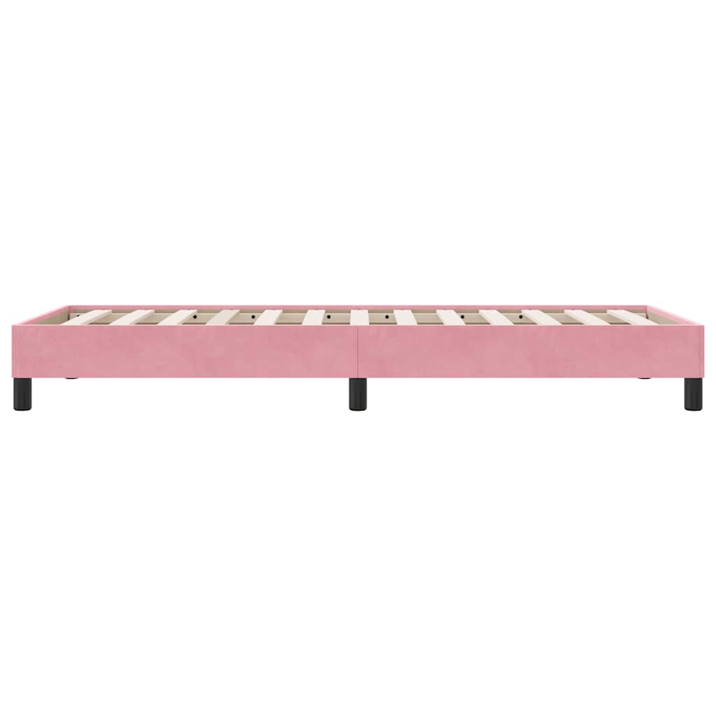 Box Spring krevet bez madraca ružičasti 100x210 cm samt