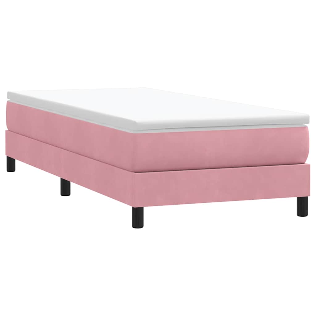 Box Spring krevet bez madraca ružičasti 100x210 cm samt