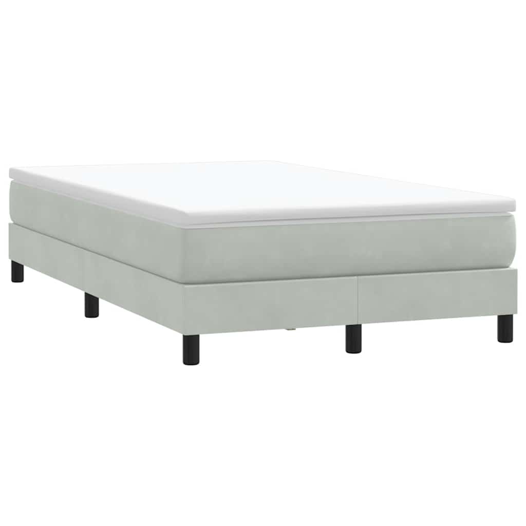 Box Spring krevet bez madraca svijetlo sivi 120x210 cm samt