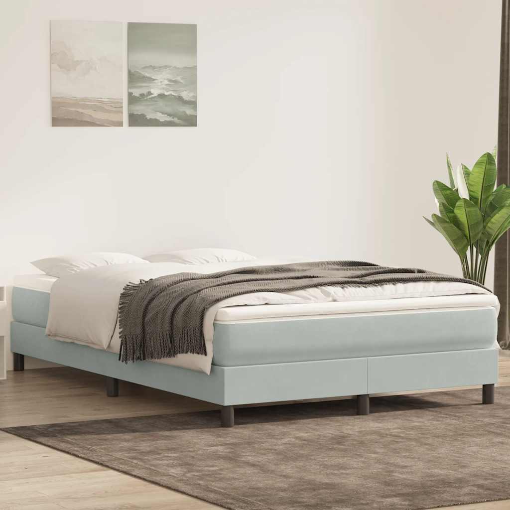 Box Spring krevet bez madraca svijetlo sivi 140x210 cm samt