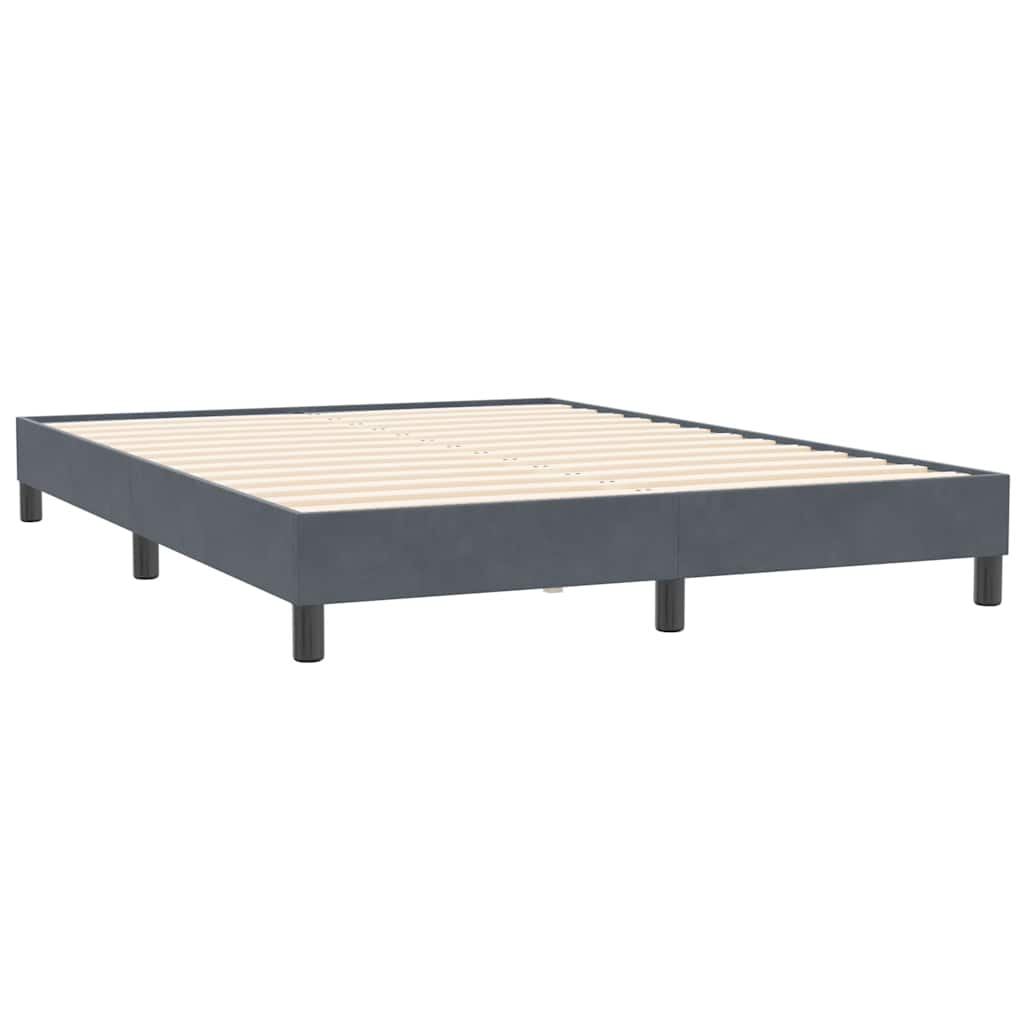 Box Spring krevet bez madraca tamno sivi 140x210 cm samt