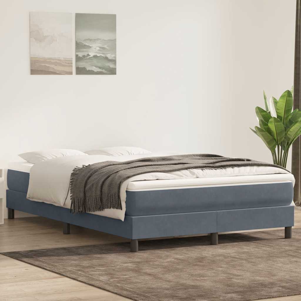 Box Spring krevet bez madraca tamno sivi 140x210 cm samt