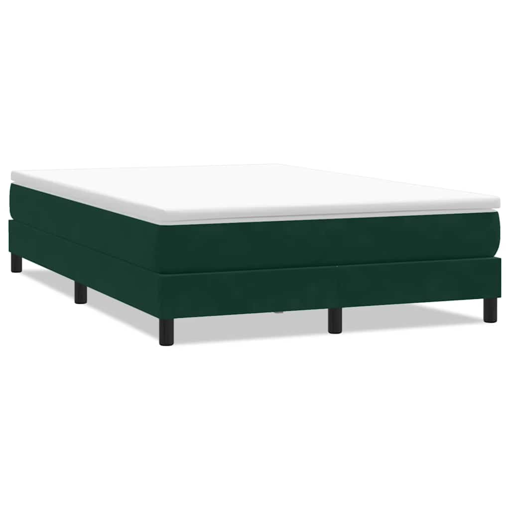 Box Spring krevet bez madraca tamnozeleni 140x210 cm baršun