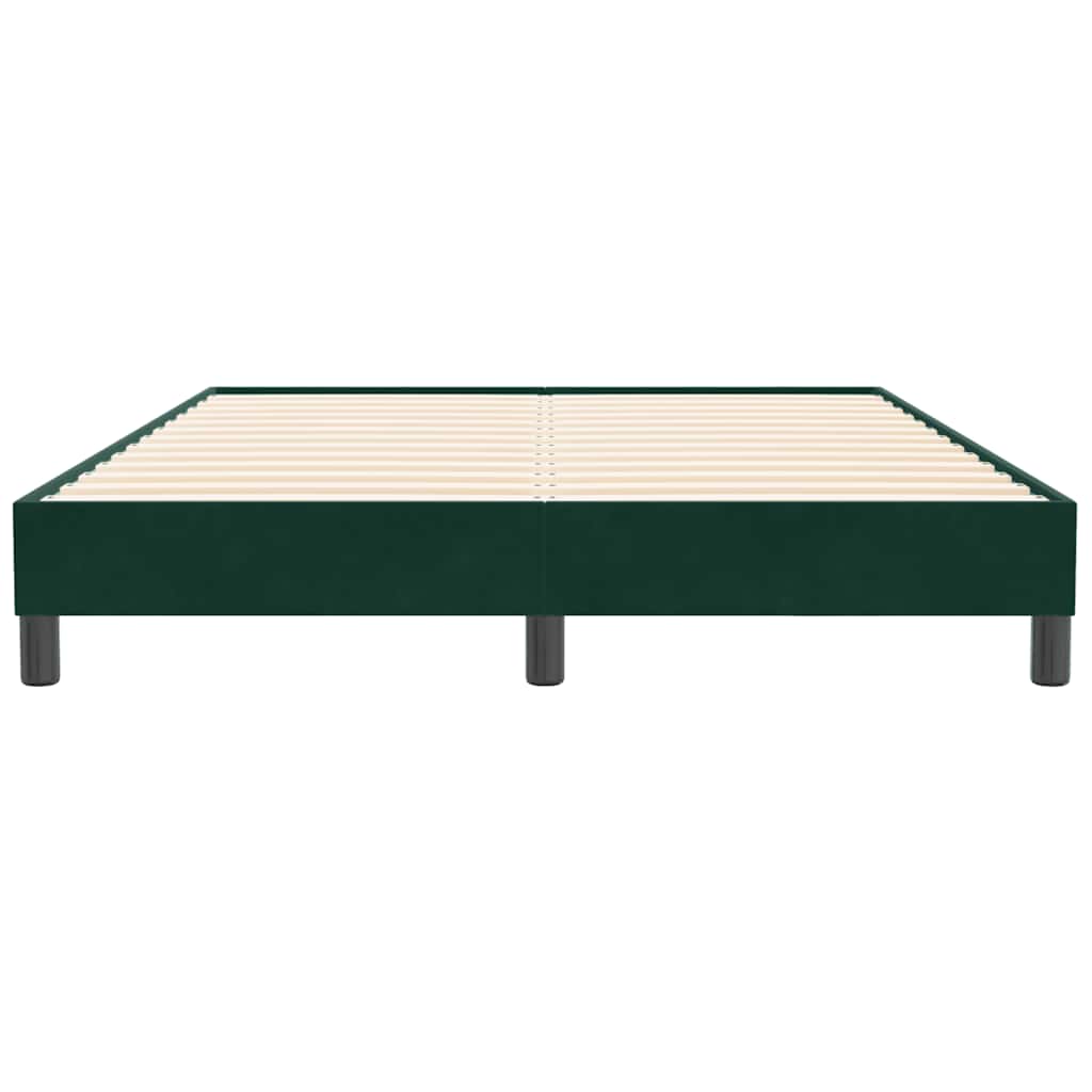 Box Spring krevet bez madraca tamnozeleni 140x210 cm baršun