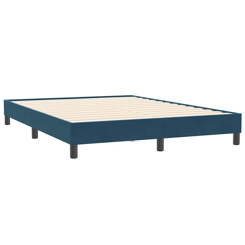 Box Spring krevet bez madraca tamnoplavi 160x210 cm samt