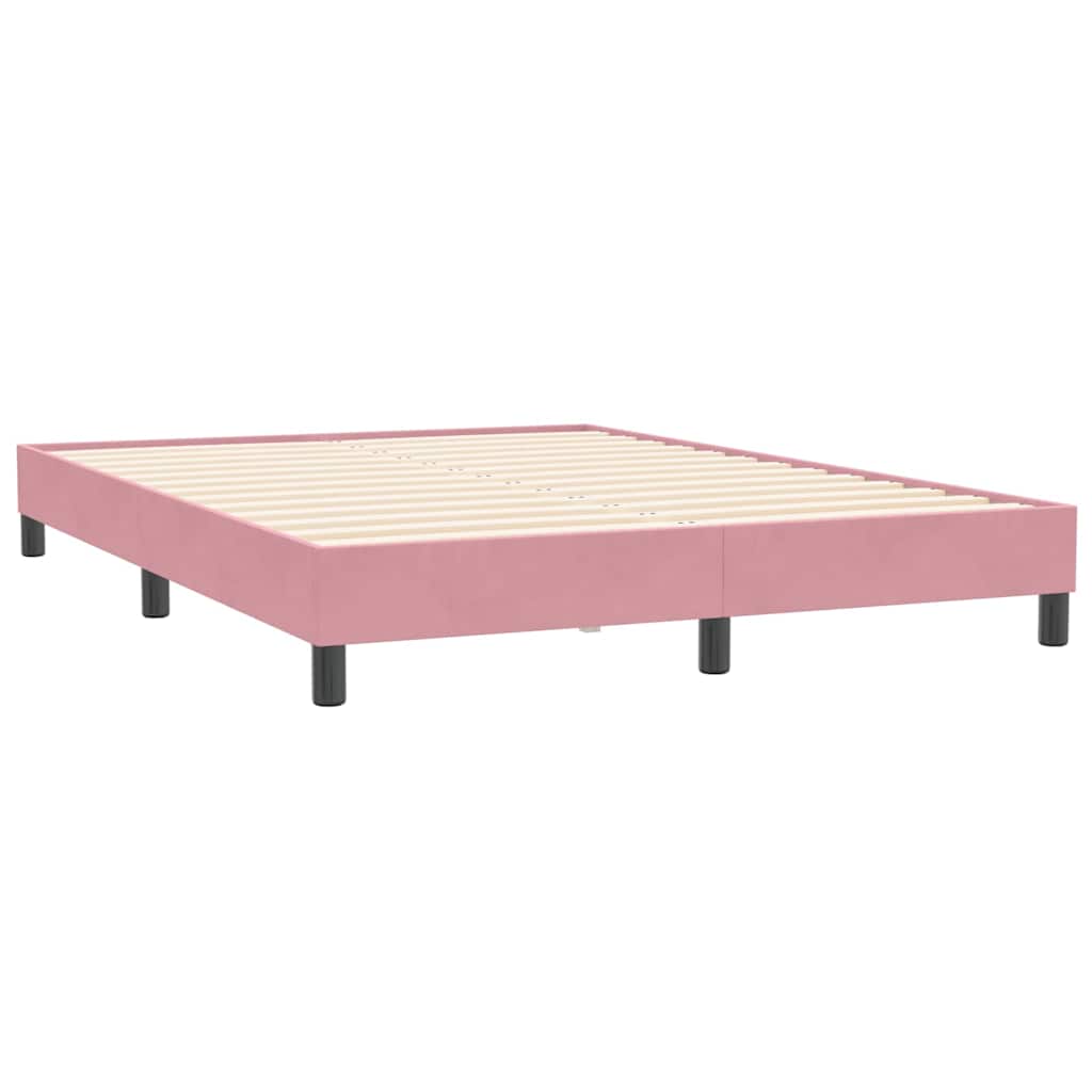 Box Spring krevet bez madraca ružičasti 160x210 cm samt