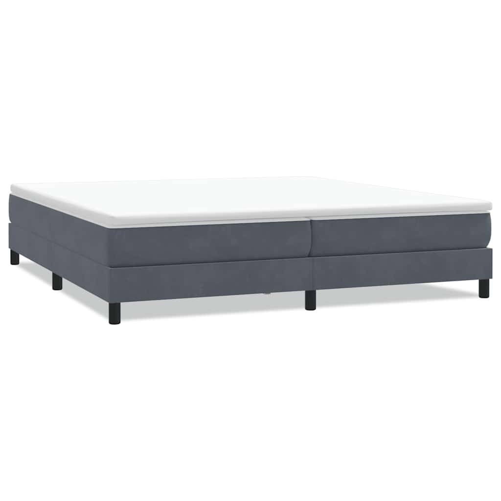 Box spring krevet bez madracem tamnosivi 200x210 cm baršunasti