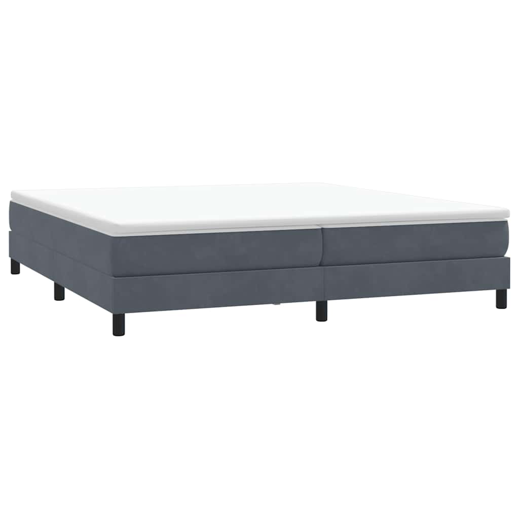 Box spring krevet bez madracem tamnosivi 200x210 cm baršunasti
