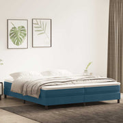 Box Spring krevet bez madracem tamnoplavi 200x210 cm baršun