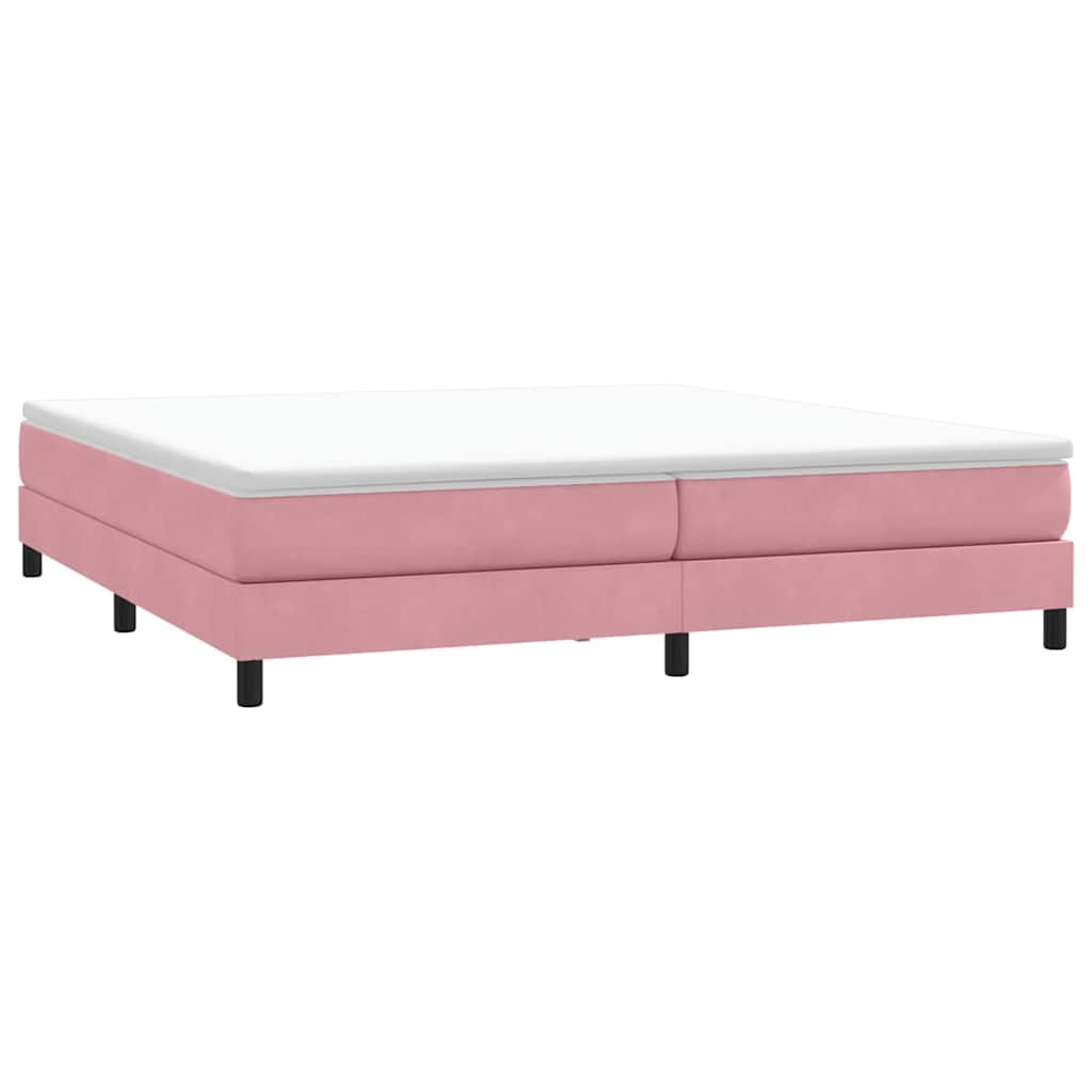Box Spring krevet bez madracem ružičasti 200x210 cm samt