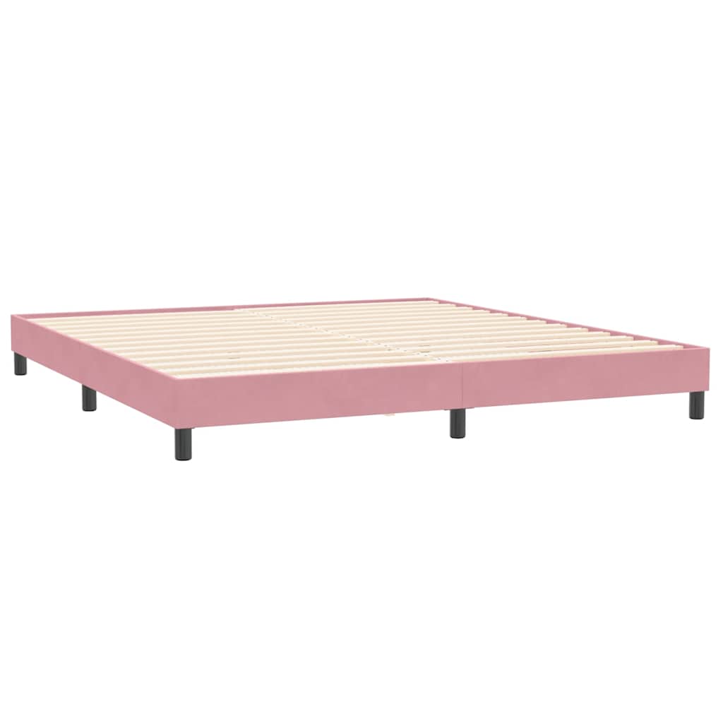 Box Spring krevet bez madracem ružičasti 200x210 cm samt