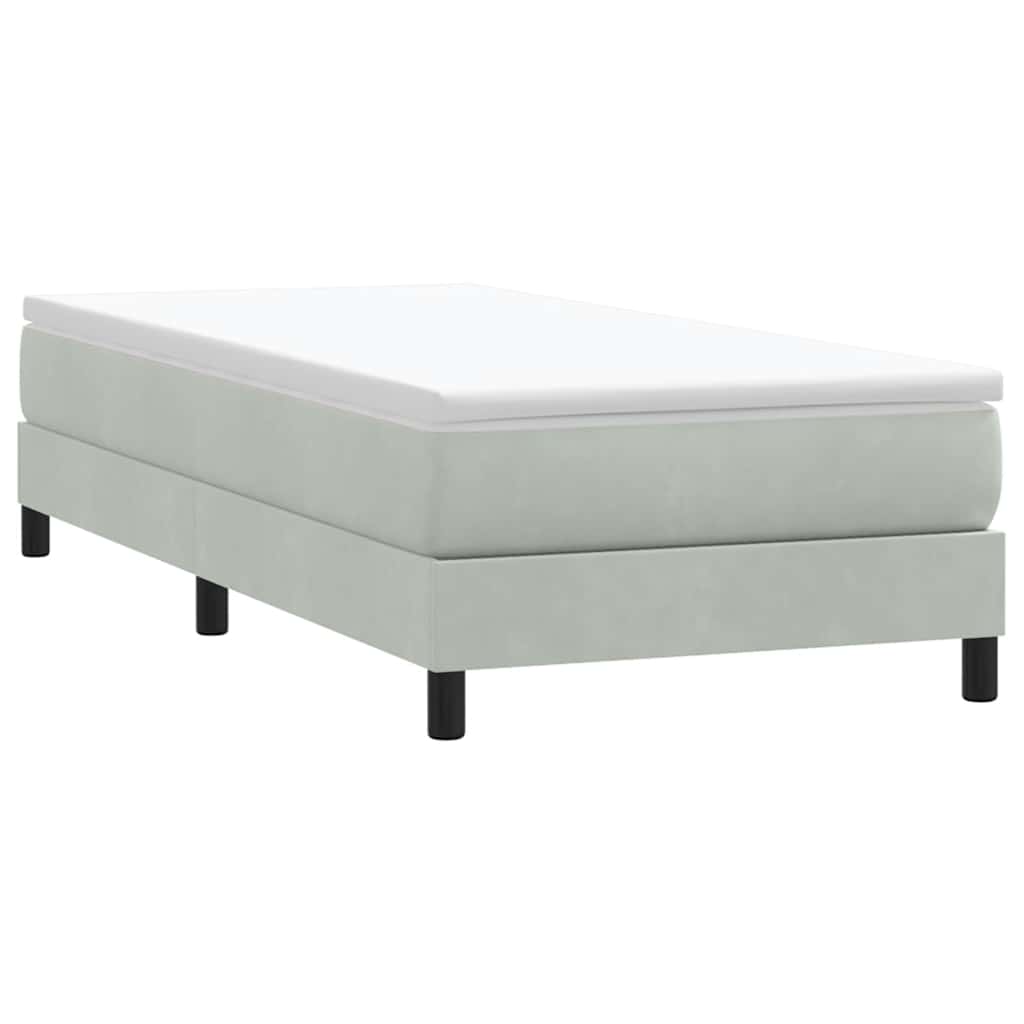 Box Spring krevet bez madracem svijetlo sivi 80x220 cm samt