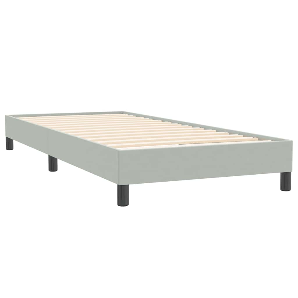Box Spring krevet bez madracem svijetlo sivi 80x220 cm samt