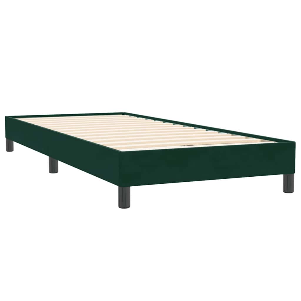 Box Spring krevet bez madracem tamnozeleni 80x220 cm baršun