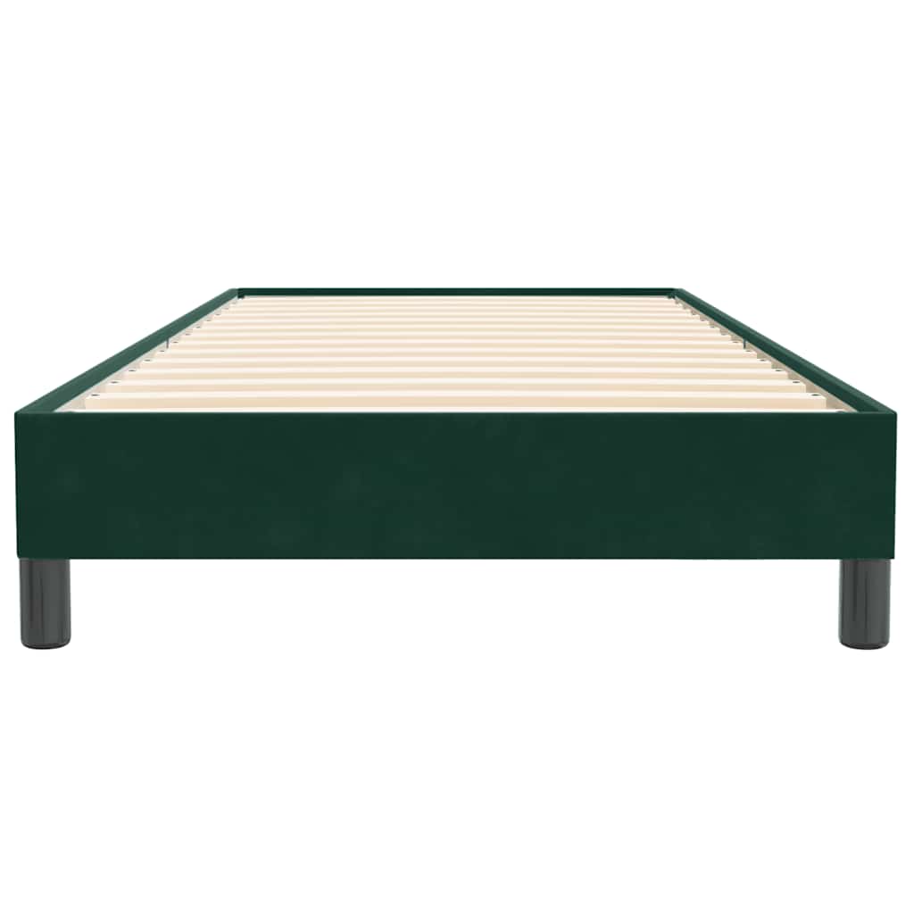 Box Spring krevet bez madracem tamnozeleni 80x220 cm baršun