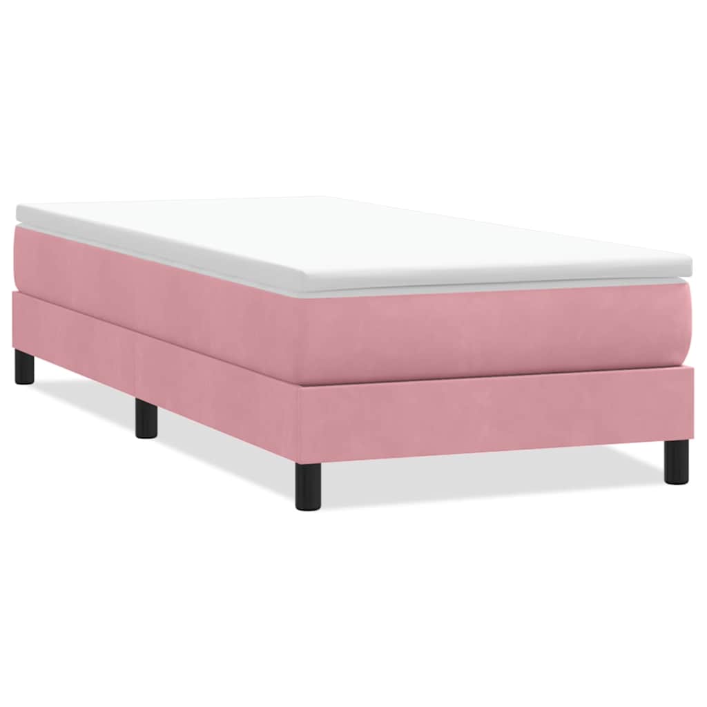 Box spring krevet bez madracem ružičasti 80 x 220 cm baršunasti