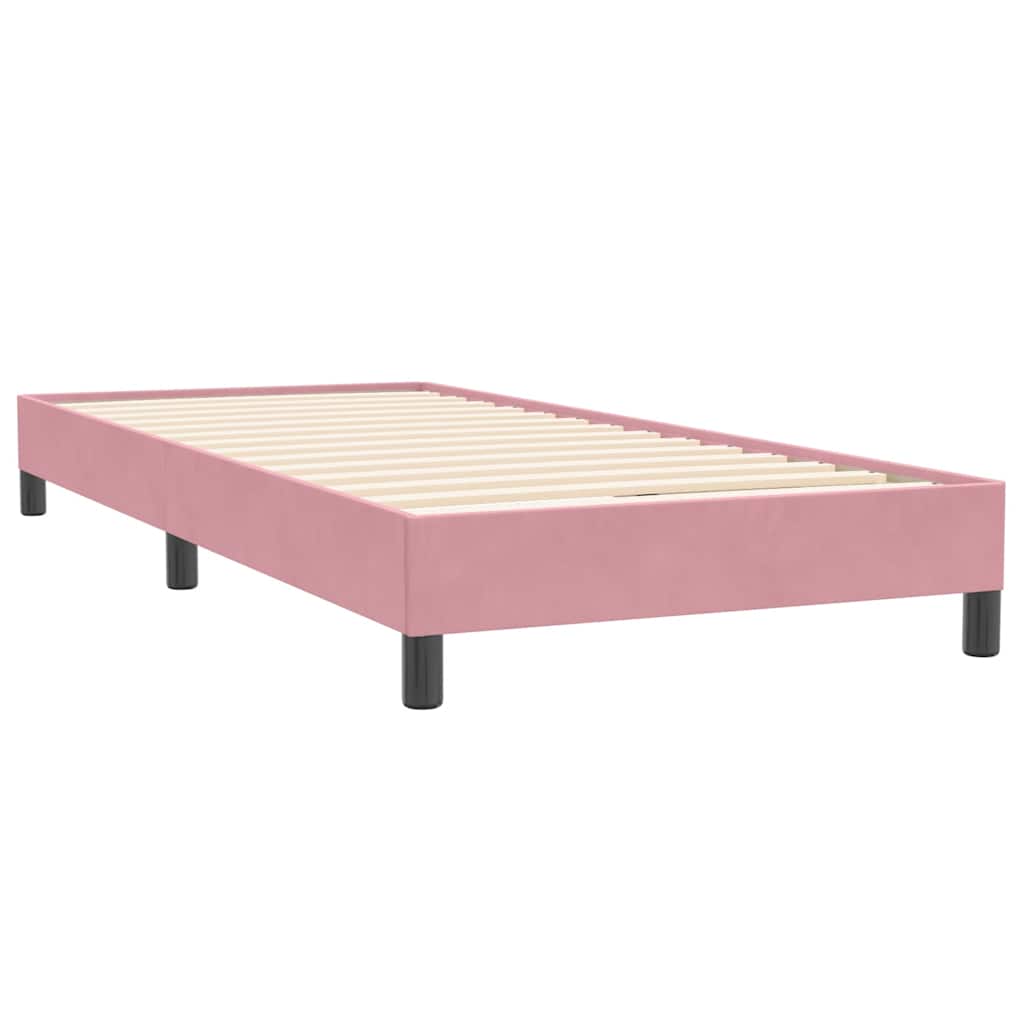 Box spring krevet bez madracem ružičasti 80 x 220 cm baršunasti