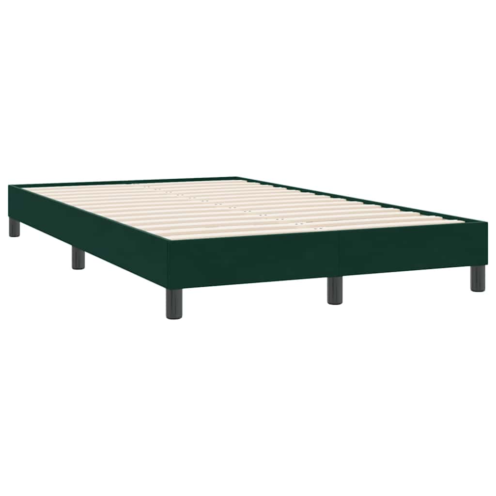 Box Spring krevet bez madracem tamno zeleni 120x220 cm baršun